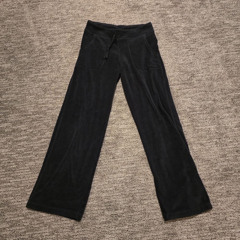 Patagonia Sz Small Plush‎ Fleece Black Pants Cozy Soft Sweat Pants Pajamas